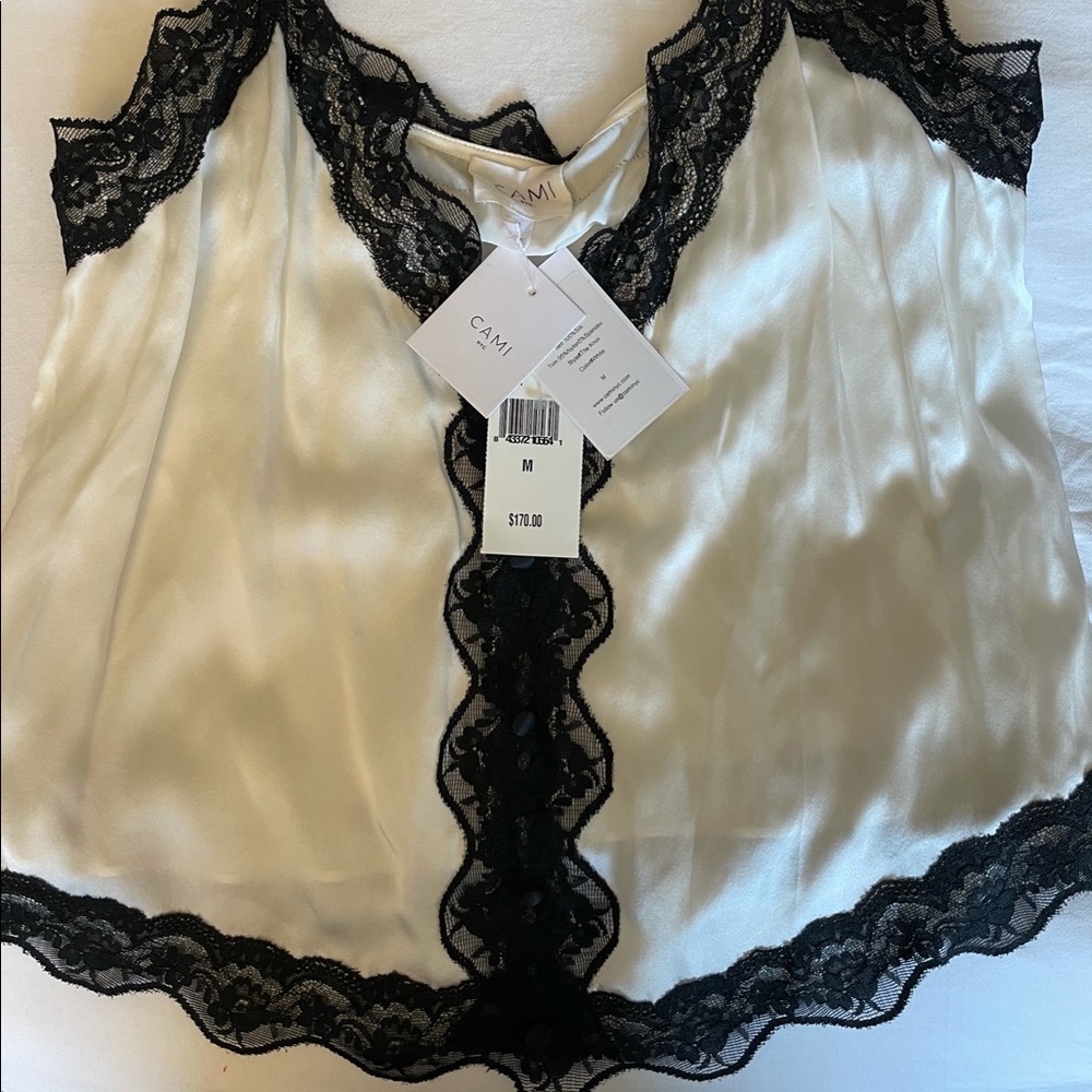 NWT Cami NYC silk lace cropped cami size M